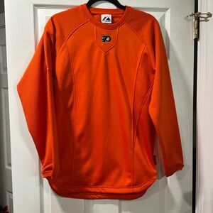 Magestic THERMA BASE  Philadelphia Flyers long sleeve Shirt XS 100% polyester🧡